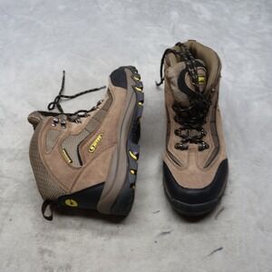Hi-Tec Mens 10.5 Hiking Boots Brown Waterproof Lace Up Mid Cut Outdoor 7198